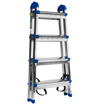 Стремянка двухсторонняя 4 ступени, сталь профиль, стальные ступени, Сибртех по ценам производителя в Москве с доставкой по всей России