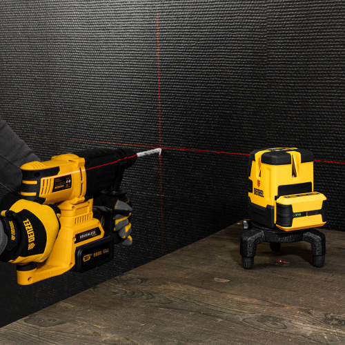 Лазерный уровень LX 05 Red, 20 м, 635 нм, аккумулятор Li 5200 mAh, резьба 5/8" Denzel по ценам производителя в Москве с доставкой по всей России