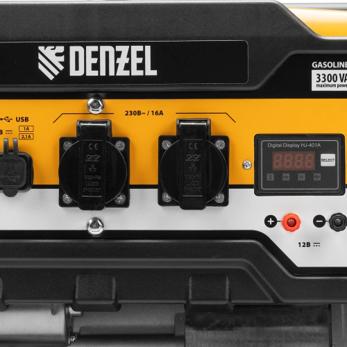 Генератор бензиновый PS-33E, 3.3 кВт, 230В, 15 л, электростартер Denzel по ценам производителя в Москве с доставкой по всей России