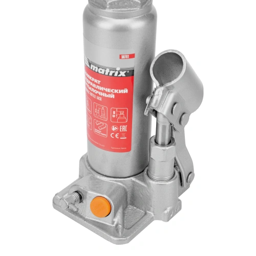 Домкрат гидравлический бутылочный, 2 т, h подъема 181-345 мм Matrix по ценам производителя в Москве с доставкой по всей России