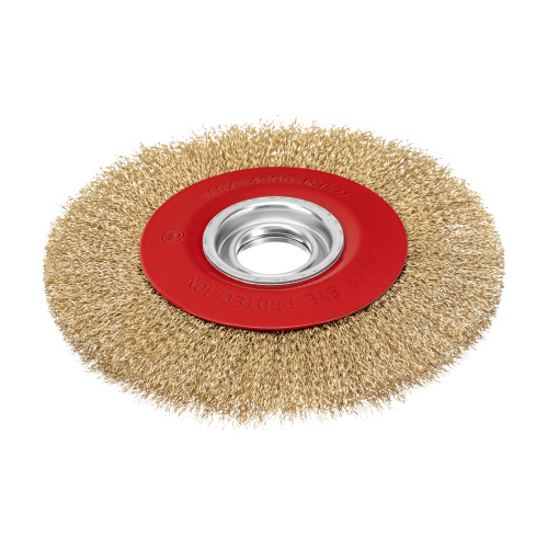 Щетка для точила, 200 мм, посадка 32 мм, плоская, латунированная витая проволока Matrix по ценам производителя в Москве с доставкой по всей России