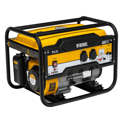 Генератор бензиновый PS 25, 2.5 кВт, 230 В, 15 л, ручной стартер Denzel по ценам производителя в Москве с доставкой по всей России