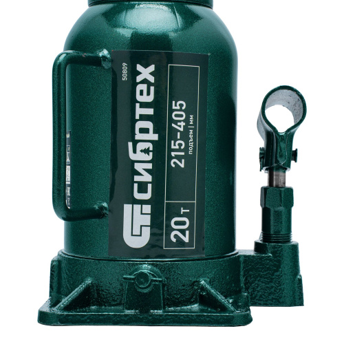 Домкрат гидравлический бутылочный, 20 т, 215-405 мм Сибртех по ценам производителя в Москве с доставкой по всей России