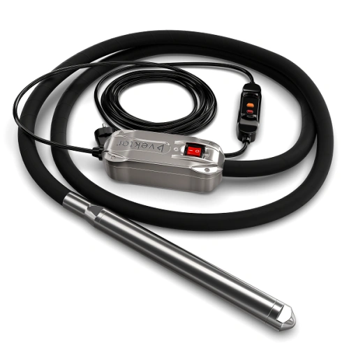 Высокочастотный глубинный вибратор со встроенным преобразователем 7 м Vektor EL 50 по ценам производителя в Москве с доставкой по всей России