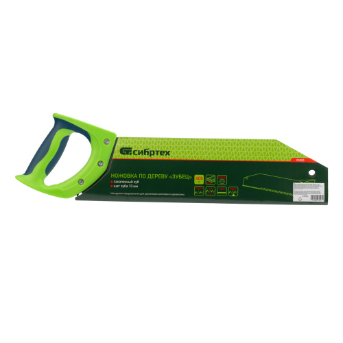 Ножовка по дереву "Зубец", 400 мм, шаг зуба 10 мм, каленый зуб 2D, двухкомпонентная рукоятка Сибртех по ценам производителя в Москве с доставкой по всей России