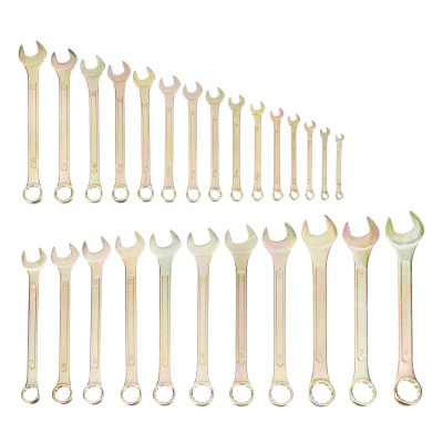 Набор ключей комбинированный 6-32 мм, 26 шт, желтый цинк Сибртех по ценам производителя в Москве с доставкой по всей России