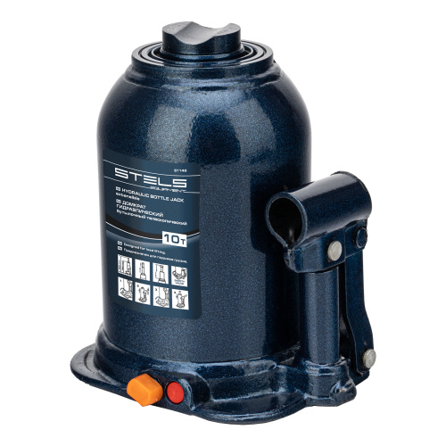 Домкрат гидравлический бутылочный телескопический, 10 т, подъем 180-450 мм Stels по ценам производителя в Москве с доставкой по всей России