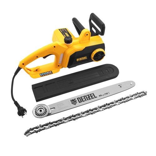 Пила цепная электрическая EDS-1800P, 1.8 кВт,поперечная, шина 40 см, шаг 3/8, паз 1.3 мм, 57 звеньев Denzel по ценам производителя в Москве с доставкой по всей России