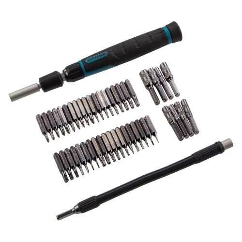 Отвертка с набором бит и торцевых головок для точных работ, гибкий привод, 48 шт, CrMo Gross по ценам производителя в Москве с доставкой по всей России