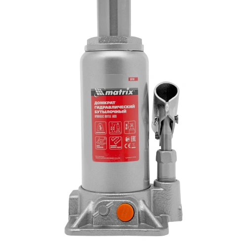 Домкрат гидравлический бутылочный, 5 т, h подъема 197-382 мм Matrix по ценам производителя в Москве с доставкой по всей России