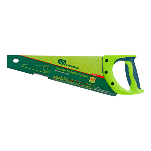 Ножовка по дереву"Зубец" для точных пильных работ, 350 мм, каленый зуб 2D, 14 TPI, двухкомпонентная рукоятка Сибртех по ценам производителя в Москве с доставкой по всей России