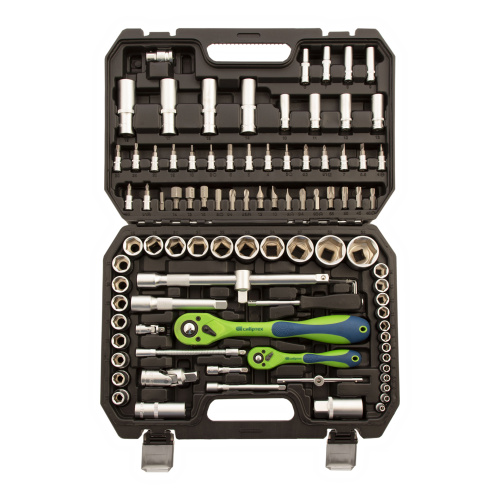 Набор инструментов 94 предмета, CrV, 1/2", 1/4" Сибртех по ценам производителя в Москве с доставкой по всей России