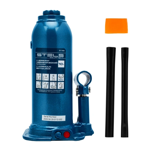 Домкрат гидравлический бутылочный, 10 т, h подъема 222-447 мм Stels по ценам производителя в Москве с доставкой по всей России