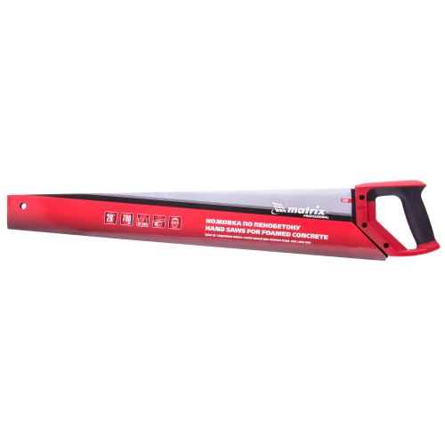 Ножовка по пенобетону, 700 мм, защитное покрытие, твердосплавные напайки на зубья, двухкомпонентная рукоятка Matrix по ценам производителя в Москве с доставкой по всей России