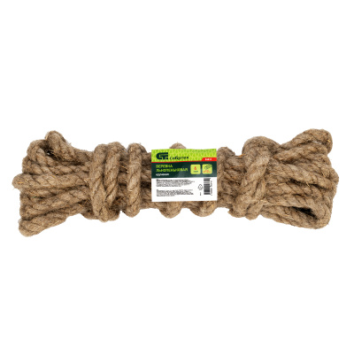Веревка льнопеньковая, D 10 мм, L 6 м, крученая Сибртех по ценам производителя в Москве с доставкой по всей России