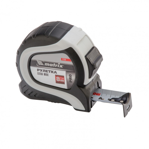 Рулетка Extra Wide,8 м x 27 мм,двухкомпонентный корпус,Pro Matrix по ценам производителя в Москве с доставкой по всей России