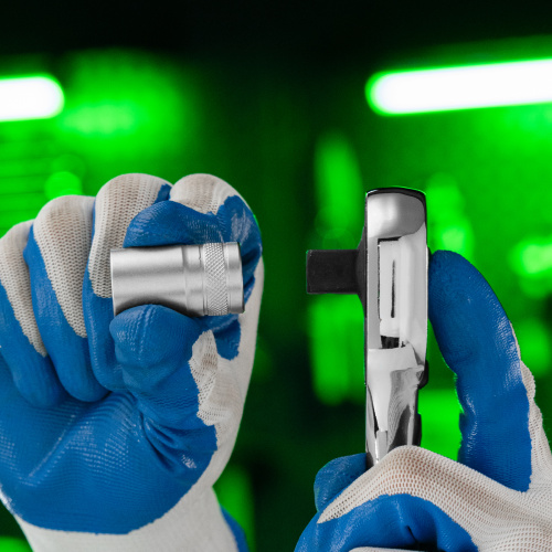 Ключ-трещотка 1/2", 45 зубьев, цельнометаллический, с быстрым сбросом, CrV, хром Сибртех по ценам производителя в Москве с доставкой по всей России