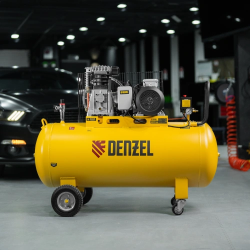 Компрессор воздушный BCI3000-T/200, ременный привод , 3.0 кВт, 200 литров, 530 л/мин Denzel по ценам производителя в Москве с доставкой по всей России