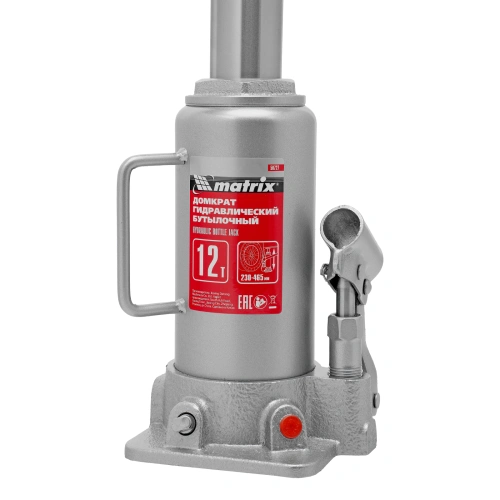 Домкрат гидравлический бутылочный, 12 т, высота подъема 230-465 мм Matrix по ценам производителя в Москве с доставкой по всей России