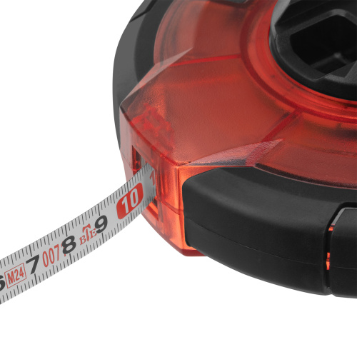 Рулетка геодезическая 30 м х 12,5 мм, закрытый корпус, стальная лента, односторонняя шкала, Pro Matrix по ценам производителя в Москве с доставкой по всей России