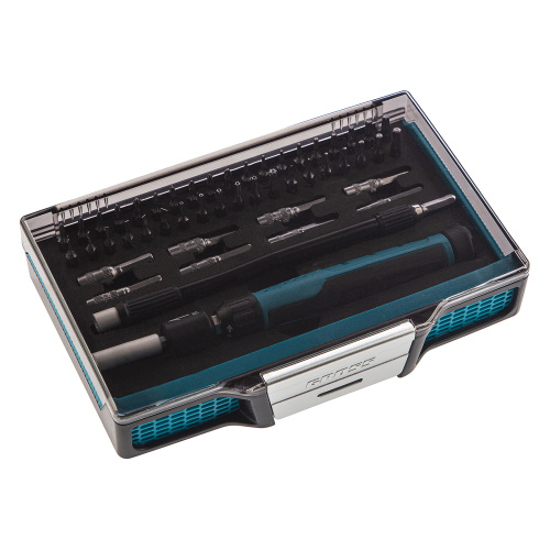 Отвертка с набором бит и торцевых головок для точных работ, гибкий привод, 48 шт, CrMo Gross по ценам производителя в Москве с доставкой по всей России