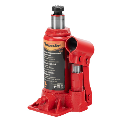 Домкрат гидравлический бутылочный, 2 т, h подъема 148-278 мм Sparta по ценам производителя в Москве с доставкой по всей России