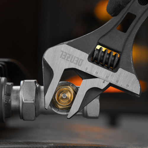 Ключ разводной 185 мм, CrV, кованый, укороченная рукоятка Denzel по ценам производителя в Москве с доставкой по всей России