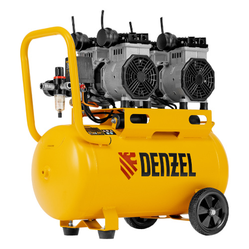 Компрессор безмасляный, малошумный DLS 2200/50, 2200 Вт, 2x1100, 50 л, 380 л/мин Denzel по ценам производителя в Москве с доставкой по всей России
