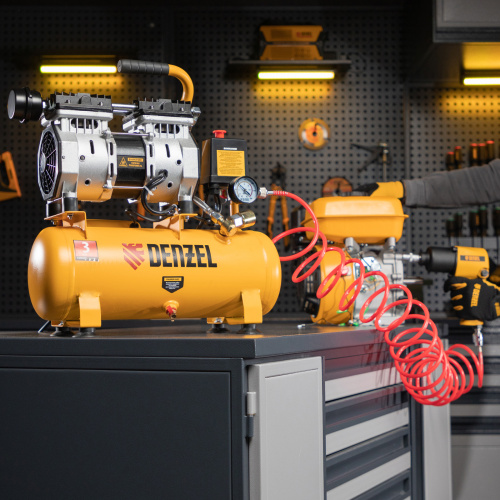Компрессор DLS650/10 безмаслянный малошумный 650 Вт, 120 л/мин, ресивер 10 л Denzel по ценам производителя в Москве с доставкой по всей России