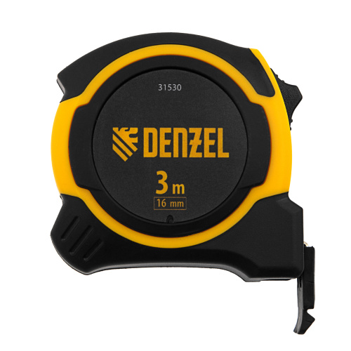 Рулетка 3м х 16мм, двухкомп. корпус, магнитный обрезиненный зацеп Denzel по ценам производителя в Москве с доставкой по всей России