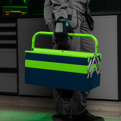 Ящик для инструмента, 430 х 200 х 200 мм, пять секций, металлический Сибртех 90751 по ценам производителя в Москве с доставкой по всей России