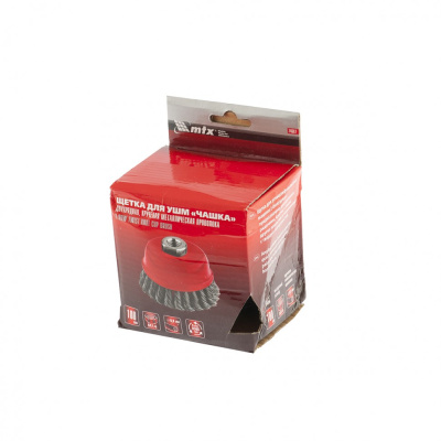 Щетка для УШМ, 100 мм, М14, "чашка", двухрядная, крученая проволока 0.8 мм Matrix по ценам производителя в Москве с доставкой по всей России