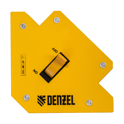 Фиксатор магнитный отключаемый для сварочных работ усилие 30 LB, 45х90х135 град. Denzel по ценам производителя в Москве с доставкой по всей России