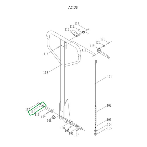 Нажимной ролик ручки для гидравлических тележек JC20 по ценам производителя в Москве с доставкой по всей России