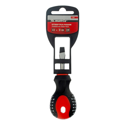 Отвертка Fusion, SL6 х 38 мм, CrV, трехкомпонентная рукоятка "Anti slip" Matrix по ценам производителя в Москве с доставкой по всей России