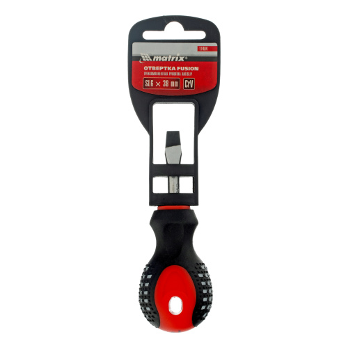 Отвертка Fusion, SL6 х 38 мм, CrV, трехкомпонентная рукоятка "Anti slip" Matrix по ценам производителя в Москве с доставкой по всей России