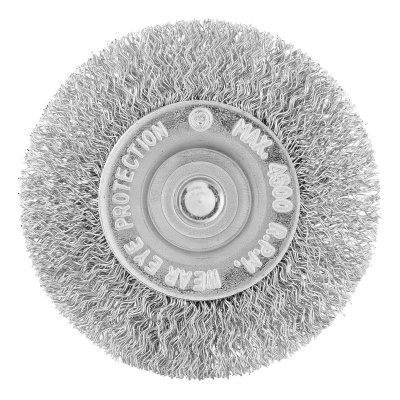 Щетка для дрели, 60 мм, плоская со шпилькой, витая проволока Сибртех по ценам производителя в Москве с доставкой по всей России