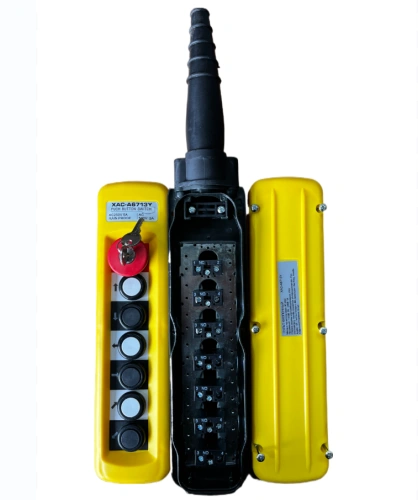 Пульт управления XAC-A6713Y для тали (6 кнопок, 1 скорость, ключ-марка, стоп, IP65, 380В) по ценам производителя в Москве с доставкой по всей России