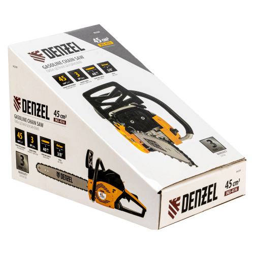 Пила цепная бензиновая DGS-4516, шина 40 см, 45 см3, 3 л.с, шаг 3/8, паз 1.3 мм, 57 звеньев Denzel по ценам производителя в Москве с доставкой по всей России