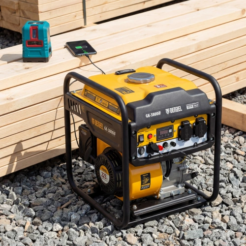 Генератор инверторный GK-3800iF, 3,8 кВт, 230 В, ручной старт DENZEL по ценам производителя в Москве с доставкой по всей России