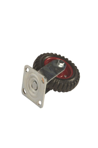 Колесо большегрузное поворотное PS 160 мм резина с протектором (F) по ценам производителя в Москве с доставкой по всей России