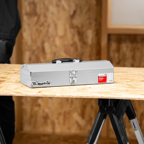 Ящик для инструмента, 410 х 154 х 95 мм, металлический Matrix по ценам производителя в Москве с доставкой по всей России