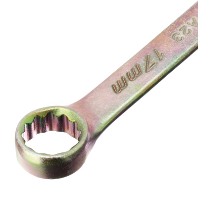 Ключ комбинированный, 17 мм, желтый цинк Сибртех по ценам производителя в Москве с доставкой по всей России