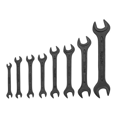 Набор ключей рожковых, 6 - 24 мм, 8 шт., CrV, фосфатированные Сибртех по ценам производителя в Москве с доставкой по всей России