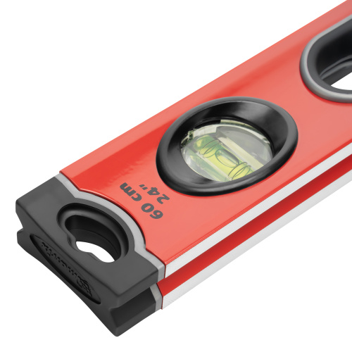 Уровень алюминиевый, 600 мм, 3 глазка, ударопрочные заглушки, двухкомпонентные ручки Matrix ProFI по ценам производителя в Москве с доставкой по всей России