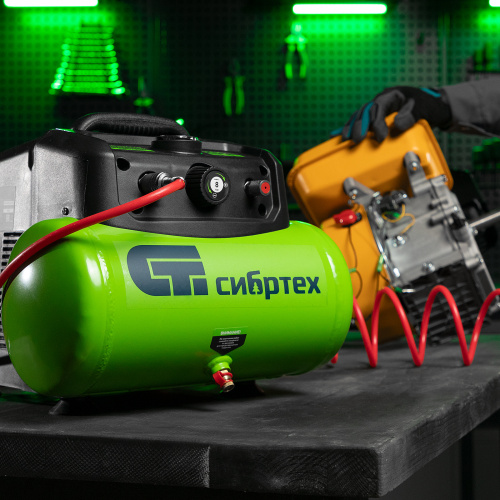 Компрессор воздушный безмаслянный BL 1100/6 1100Вт, ресивер 6 литров, 180 л/мин Сибртех по ценам производителя в Москве с доставкой по всей России