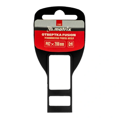 Отвертка Fusion, PH2 х 200 мм, CrV, трехкомпонентная рукоятка "Anti slip" Matrix по ценам производителя в Москве с доставкой по всей России