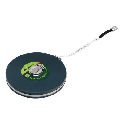 Рулетка геодезическая 50 м х 13 мм, закрытый корпус, фибергласовая лента Сибртех по ценам производителя в Москве с доставкой по всей России