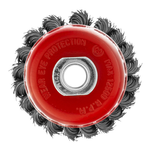 Щетка для УШМ, 75 мм, М14, "чашка", двухрядная, крученая проволока 0.5 мм Matrix по ценам производителя в Москве с доставкой по всей России