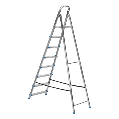Стремянка, 8 ступеней, стальная, оцинкованная Сибртех по ценам производителя в Москве с доставкой по всей России
